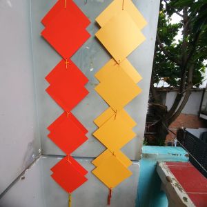 2 dây giấy mỹ thuật vuông nhiều kích thước. Giấy viết thư pháp trang trí tết