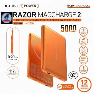 X.One Razor Magcharge 2 (3C Certified) 9mm Ultra Thin Magnetic Battery Pack Powerbank PD20W Fast Charge (5000mAh)