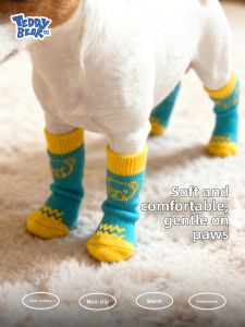 Teddy Magic | Antibacterial Non-slip Silent Scratch-proof Dog Socks 4 Pieces
