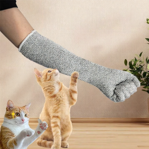 Anti-Scratch Nail Trimming Waterproof Long Pet Bathing Gloves