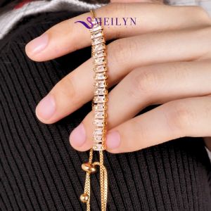 MEILYN Gelang Serut Motif Baguette Baris Emas 18K 0231230290