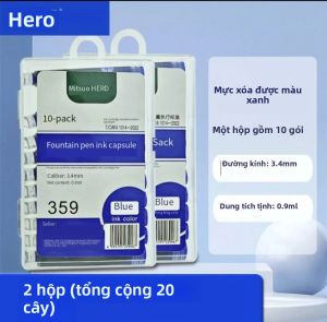 HERO | Hộp Mực Thay Thế Hero Original Dành Cho Bút Máy Cỡ Kép 2.6mm 3.4mm Lắp Trực Tiếp.