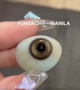 💨{COD}FUNSACHY MANILA BROWN Doll Eyes Contact Lens 1 Pair 14.0mm GRAY Mini Contact Lens Color Yearly Softlens