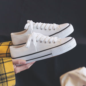 JIFANPAUL | Canvas Low Top Womens Shoes White