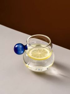 แก้วทรงน้ำเต้าน่ารักพร้อมด้ามจับ แก้วใส แก้วใส่เครื่องดื่ม แก้วกาแฟ แก้วใสความจุ300ML.