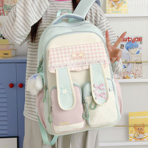 clu High value appearance bowknot rabbit ear design backpack for women sweet girlish heart schoolbag ulc