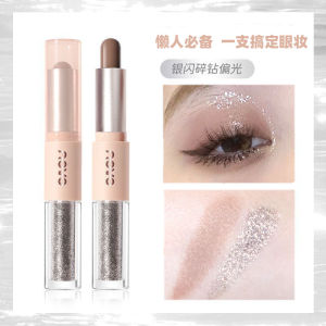 NoVo Double-Ended Eye Shadow Stick Lazy Persons Shiny Highlight Pearl Matte Shadow Pen Waterproof Sweat-Proof Color-Stay Shade Corrector Stick