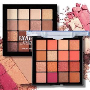 16-Color Eyeshadow Palette Matte Pearl Long-lasting Smudge-proof Universal Earth Tone for Students Cosmetic Beauty Tools