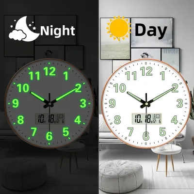YIJIANGZAO | Glow in the Dark Stylish Simple Luxury Wall Clock