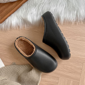 Ultra Comfortable Fleece Lined Cotton Slippers for Women Indoor Home Wear Waterproof Winter New Style Warmth Household Slippers