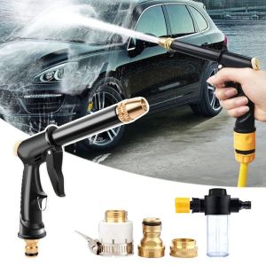 Polocat Portable High-Pressure Garden Water Foam Car Wash Watering Hose Cleaning Metal Garden Sprayer Gardening Tools High-Pressure Washer