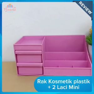 Rak Kosmetik Plastik + 2 Laci Mini (Makeup Storage)