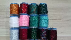 Bimoo 10M 1mm Wide Holographic Flash Flat Braid Thread Fly Tying Material For Nymph Streamer Saltwater Fly Trout Fishing Lures