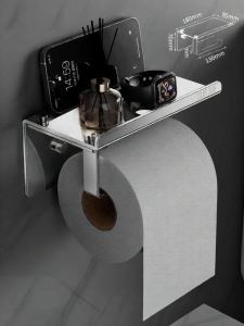 Bathroom Toilet Paper Holder Stainless Steel Wall Mounted Tissue Box Storage Rack Toilet Roll Holder Style Chinese Design