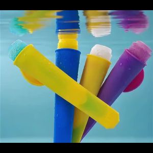 6pcs/lot Summer Ice Cream Mold Reusable Lolly Popsicle Diy Food-grade Silicone Pop Mold Ice Lolly Ice Cube Mould Kitchen Gadgets