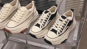 Womens Platform Canvas Shoes All-Matching Womens Shoes 2024 New German Training Hight Increasing Board Shoes Girls Shoes Comfortable White Shoes Fashion