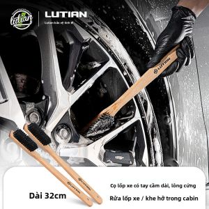Lutian | Công Cụ Làm Sạch Xe Dài Tay Cứng Lông Cho Lốp & Mâm
