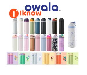 Tôi biết Owala freesip công suất cao thép không gỉ cách nhiệt chai nước 24oz Owala chai với khóa push-nút nắp màu sắc các loại