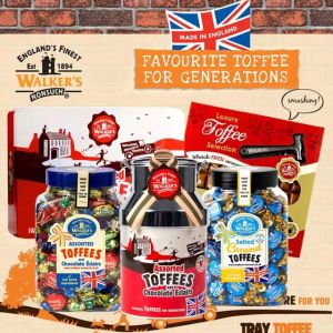 Voelkers Assorted Toffee Chocolate Hearts Milk Pure Cocoa Mixed Candies Snacks Gift Box English Brand Traditional Candy