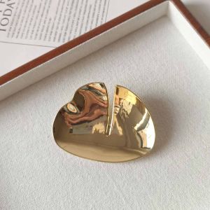 Elegant Silver Shiny Metal Brooch Pin Trendy Fashion Accessory for Men And Women Couple Styling Pin Designer Sensibility