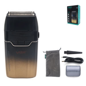 VGR | VGR V308 Full Metal Double Foil 9000RPM LCD Display Professional Barber Shaver Man Shaving Machine Men Barber