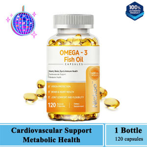 Omega 3 Health Supplements FDA Approved High Purity Fish Oil For Adult Original 100% Authentic With DHA EPA Vitamin E For Improve Heart Health Brain Memory Blood Pressure Vision Care  Super Strength EPA&DHA Fish Oil For Teens Olders