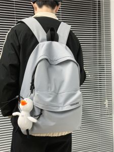 OUDENGPAI | กระเป๋าเป้สะพายหลังสำหรับผู้ชาย กระเป๋าใส่หนังสือระดับมัธยมปลายและมัธยมต้น กระเป๋าเป้สะพายหลังแบบลำลอง วัสดุนิ่ม เดินทางได้ สีสันสดใส