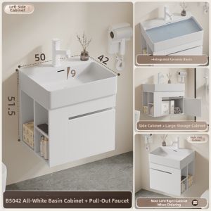 LANGXIANG | Stainless Steel Compact Bathroom Cabinet 60cm