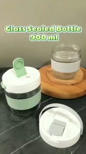 Dowado Glass Sealed Bottle with Handle 900ml - Tempat Minum