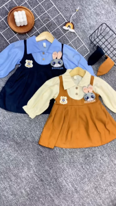 2 - 5 Tahun | Dress Chun Cha Drees Korea Style Anak Perempuan Dress Lengan Panjang KiosBalitafawa