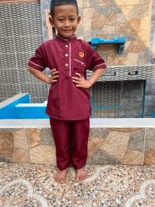 Baju Muslim Koko anak laki - laki tangan pendek usia 4-14 Th