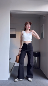 [พร้อมส่ง] BabarryStyle กางเกงขายาว ผู้หญิง ทรงกระบอกใหญ่ (รุ่น Basic) ผ้ายีนส์ยืด คุณภาพดี ใส่สบาย C-G