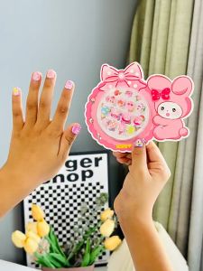 Miếng dán trang trí móng  bộ 12 miếng dán móng tay giả cho bé gái hoạ tiết hoạt hình   siêu bền  siêu dính BPK03