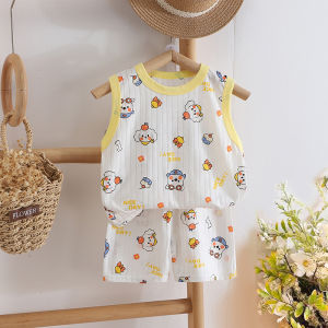 Cotton Sleeveless T-shirt and Shorts Set
