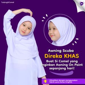TUDUNG SEKOLAH saiz M (11 thn-dewasa) (TUDUNGSICOMEL) TUDUNG SARUNG