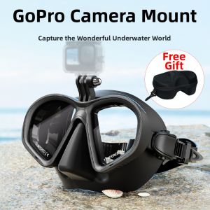Nearsighted Compatible Snorkeling Mask with GoPro Mount and Anti-Choking Design