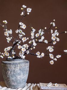 New Chinese Style Artificial Plum Blossom Branches Long Branch Plumbaginaceae Dry Flowers Living Room Decoration Props Zen Spirit