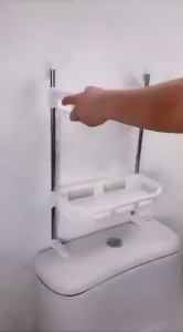 Kệ 2 tầng nhà vệ sinh kệ để đồ trên tolet dính tường đa năng tiện lợi. thẩm mỹ