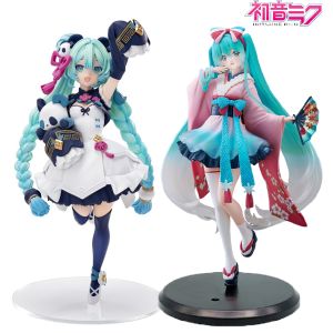 Bandai | Anime Hatsune Miku Neo Tokyo Series Kimono Figure Figures Car Ornaments Modern China Style PVC Model Toy Birthday Gifts In Stock