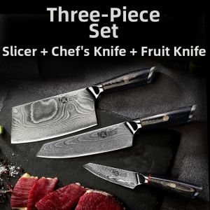 MITSUMOTOSAKARI | High-End Damascus Steel Kitchen Knife Set