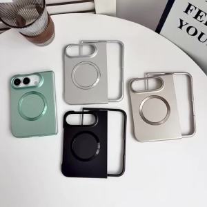 Ốp Điện Thoại Mạ Kim Loại Mỏng Chống Sốc Sạc Không Dây Từ Tính Magsafe Dành Cho iPhone Fold Duo Tương Thích Với iPhone