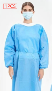 Non-Woven Protective hazardous Clothes Thick Work Isolation Clothing Gown Dental Anti-Oil Dust Stain Nursing Gown Disposable