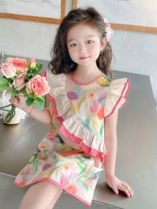 Váy Voan Hoa Mùa Hè Cho Bé Gái Váy Công Chúa Cotton Cho Bé Gái Quần Áo Mùa Hè Cho Trẻ Em Bé Gái Váy Cotton Hoa