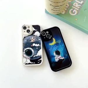 FOX Case Oppo A18 A38 A54S A58 4G A78 4G Casing Astronot Nasa Bulan