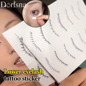Dorisna Lower Eyelash Tattoo Stickers Makeup Fake Lashes Temporary Tattoo Patch Natural Lifelike False Eyelash Eyelashes Extension