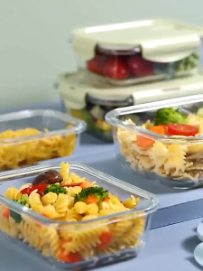 Keycool Borosilicate Glass Bento Lunch Box Can Be Microwave Heated And Refrigeration Food Container