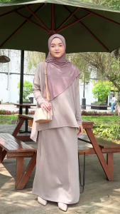 SAFA ONE SET BY ALBATA | baju kurung abaya syari adem | gamis viral terbaru | baju lebaran remaja