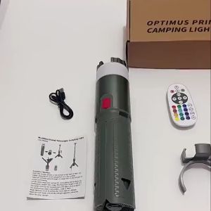 Multifunctional Rechargeable Camping Retractable Tripod for Light Retractable with Emergency Mode Portable Hiking Work Fishing Repair