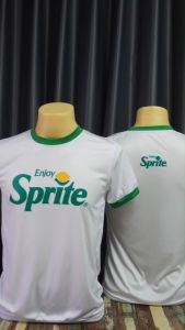 เสื้อยืดคอกลม(ขาวคอเขียว)สกรีนลายSprite มี 5ไซส์ S M L XL 2XL มีของพร้อมส่งจ้า