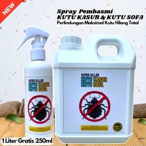 PEMBASMI ANTI KUTU KASUR | KUTU BUSUK | TUNGAU | SERANGGA | 1 LITER GRATIS 250ML| 100% Efektif Ampuh